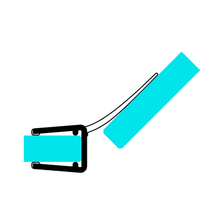 Technical drawing of a wall and centre seal with a long sealing flap on glass at a 135° angle