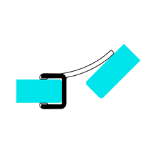 Technical drawing of a wall and centre seal on glass at a 135° angle