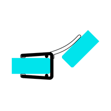 Technical drawing of a wall and centre seal on glass at a 135° angle