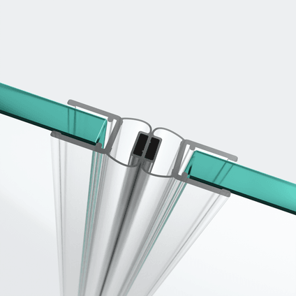 3D model of two 180° magnetic seals for a 180° door-to-door situation