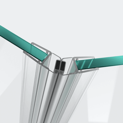 3D model of two 135° magnetic seals for a 135° glass-to-glass situation