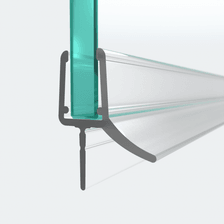 3D model of a sweep seal for 6-8mm glass thickness in a 180° situation