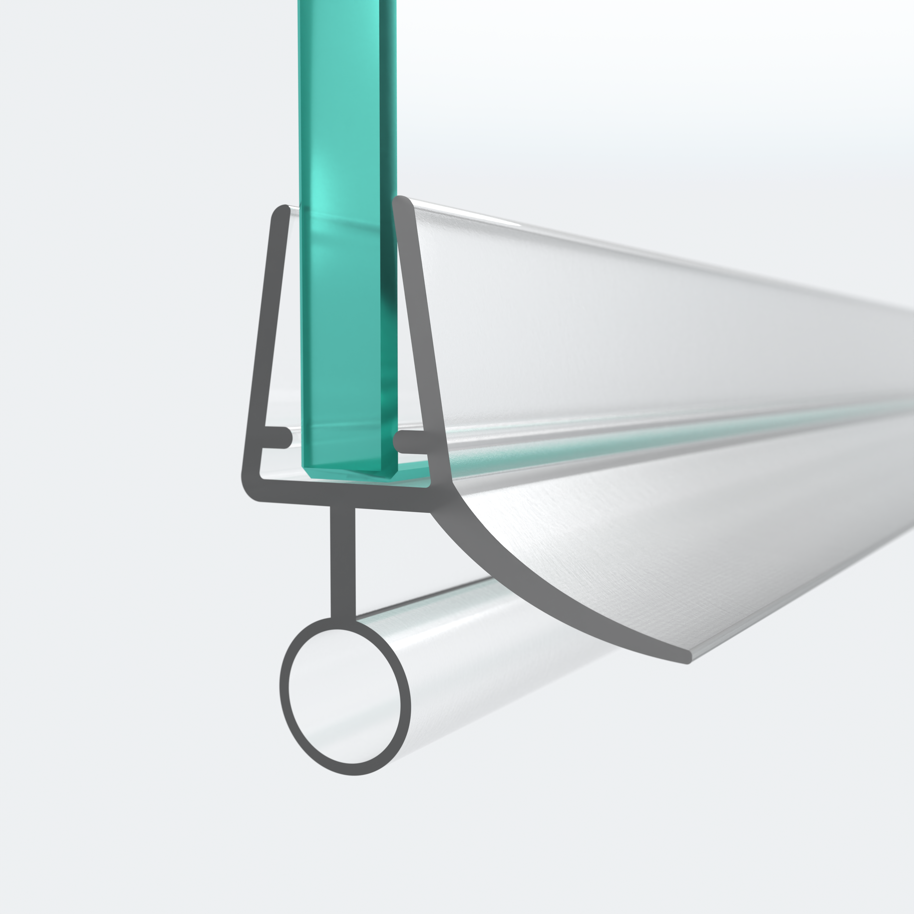 3D model of a sweep seal with a hollow chamber for a 180° situation