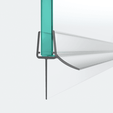 3D model of a sweep seal with a long sealing lip for a 180° situation