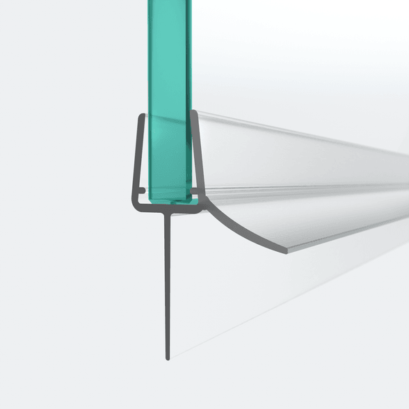 3D model of a sweep seal with a long sealing lip for a 180° situation