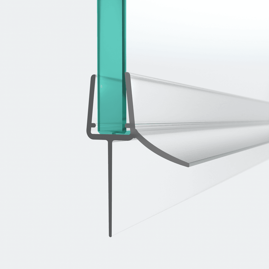 3D model of a sweep seal with a long sealing lip for a 180° situation