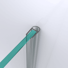 3D model of a hollow-chamber seal for a glass-to-wall situation